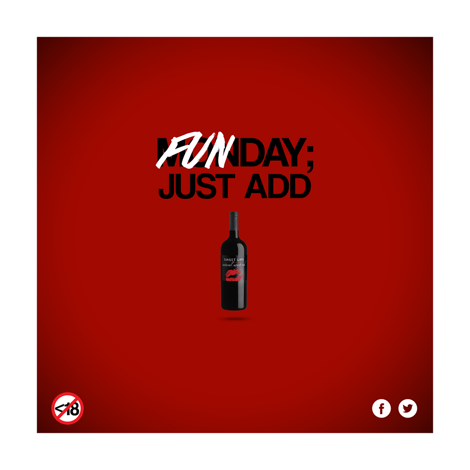 SweetLipsUG's tweet photo. Don't think Mondays can be fun? You obviously have not tried them with Sweet Lips natural sweet red wine. http://t.co/iydjp4N2Hv