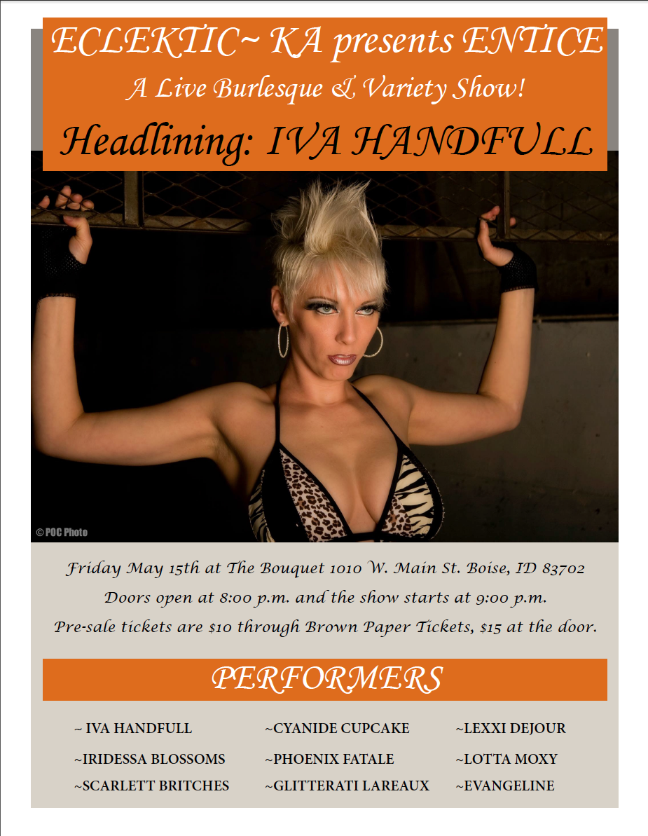 ECLEKTICKA's tweet photo. My oh my do we have a show coming up for you! It's one that you will want to make sure and attend! It will be epic... http://t.co/s06yqQFvZu