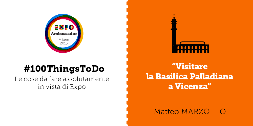 Expo2015Milano's tweet photo. Da non perdere una visita alla Basilica Palladiana a Vicenza, un gioiello @MatteoMarzotto #100ThingsToDo http://t.co/TiMghzxk0a