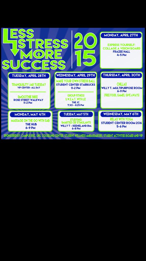 UKSWA's tweet photo. Great opportunities to relieve some stress this week! http://t.co/rU9m0Ovru7