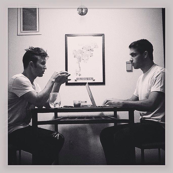 ChefDerrickFox's tweet photo. Working with TV producer and best friend @classicjohnf #tvshow #chefdrock #MasterChefonFox #MasterChef #rockstarchef http://t.co/K9Whc0GZEo