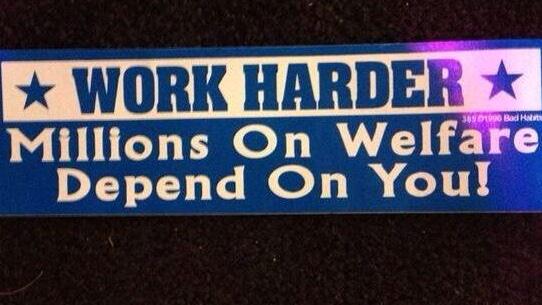 CloydRivers's tweet photo. The best bumper sticker ever. Merica. http://t.co/rrSwMjkjxm