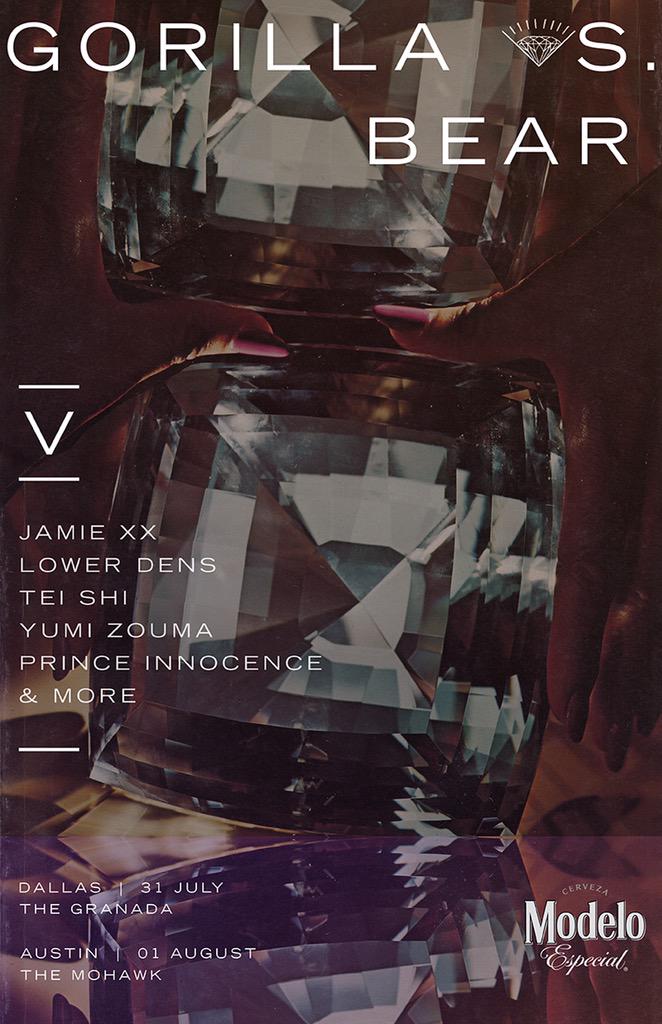granadatheater's tweet photo. #GvsB5 💎 JULY 31ST ft. @jamie___xx, @lowerdens, @TeiShi, @YumiZouma, @PrinceInnocence. Tix on sale Fri 10AM. http://t.co/iKoqwF4lGD