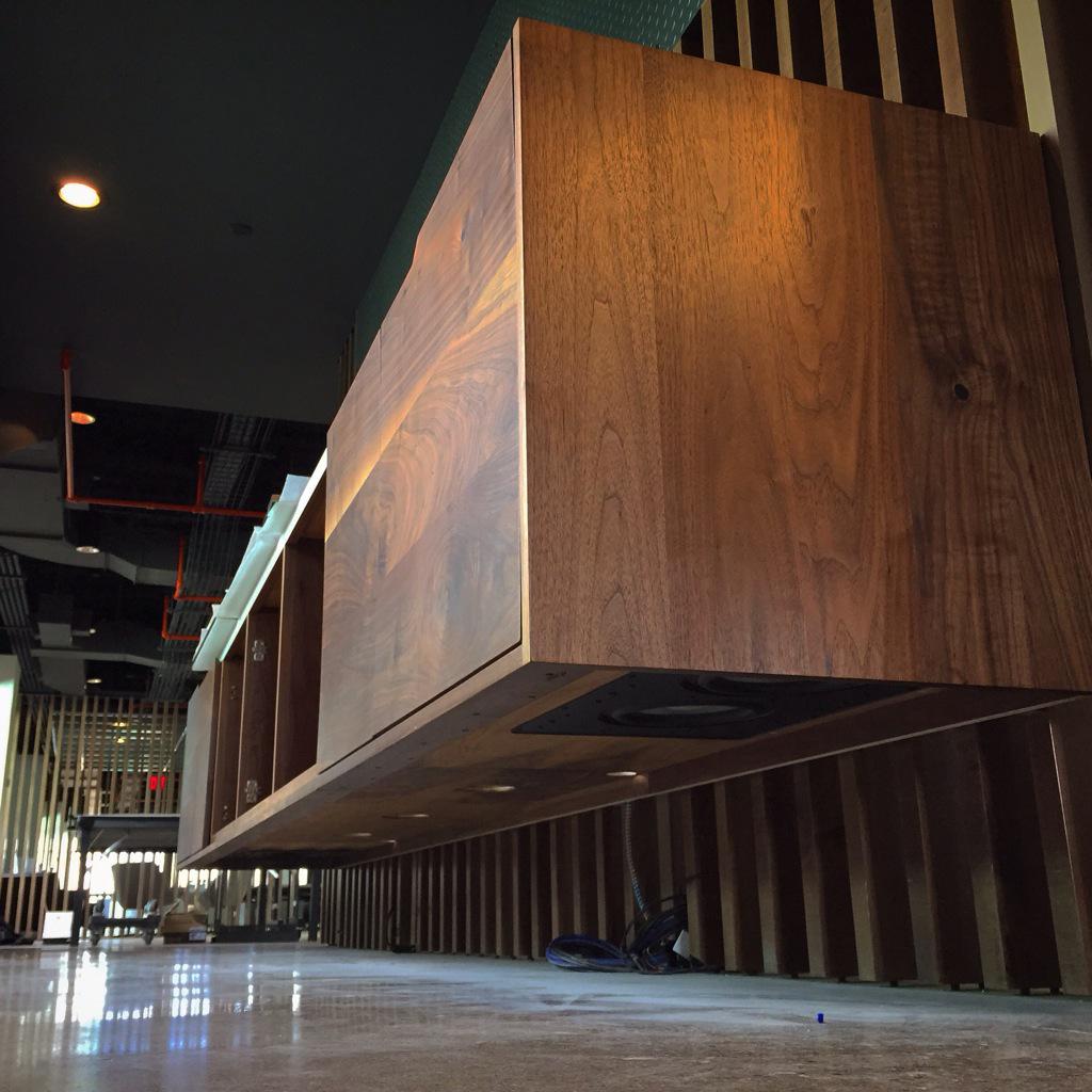 ErikRuedaDesign's tweet photo. Another install day @KAYAK. This time -- floating credenza! http://t.co/sVFtYfWUgz
