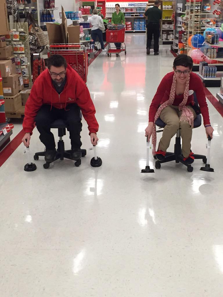 sph451's tweet photo. Having fun with the team! Plunger races at the morning huddle! @laren_john @BernadetTravis #lovemyteam http://t.co/Rcw0TMHUNa