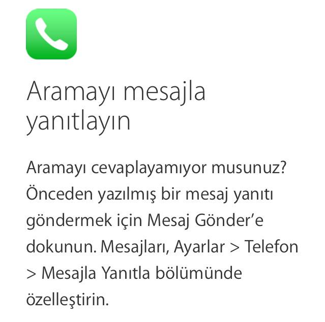 Aramayı mesajla yanıtlayın #ios #apple #ipuçları