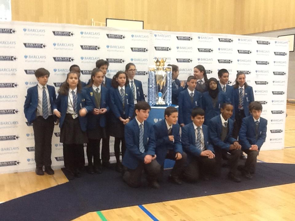 What an honour to have #premiership trophy visit the Academy today, every student (and staff) had a photo with it!
