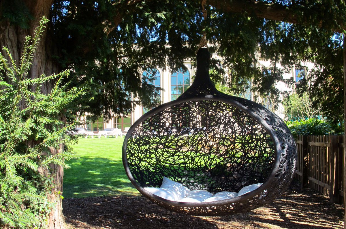 StokePark's tweet image. Escape the hustle &amp;amp; bustle of everyday life on our new hanging chairs - the ultimate relaxation... #SpaSerenity