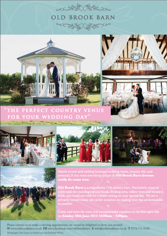 Old Brook Barn Open Day  

Come and see the barn setup and meet the team on Sunday 28th June 2015 10:00 – 4:00pm.