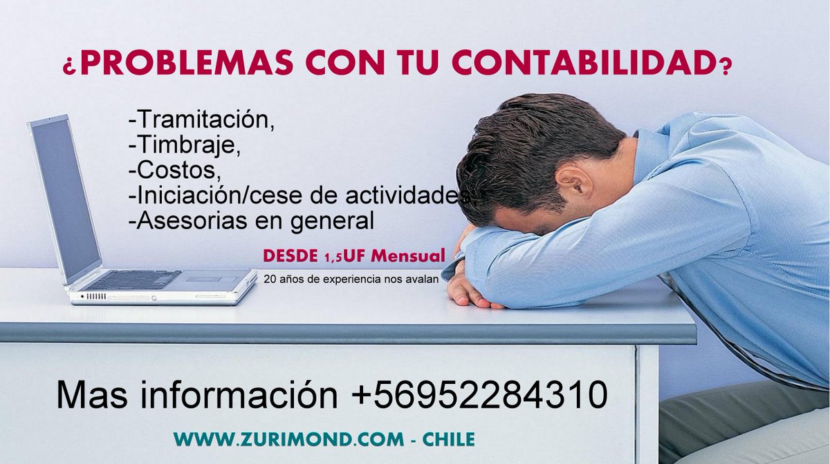 Llevamos su Contabilidad desde 1,5 UF mensual... + de 20 años de experiencia nos avalan. #FelizLunes #DolarDolar
