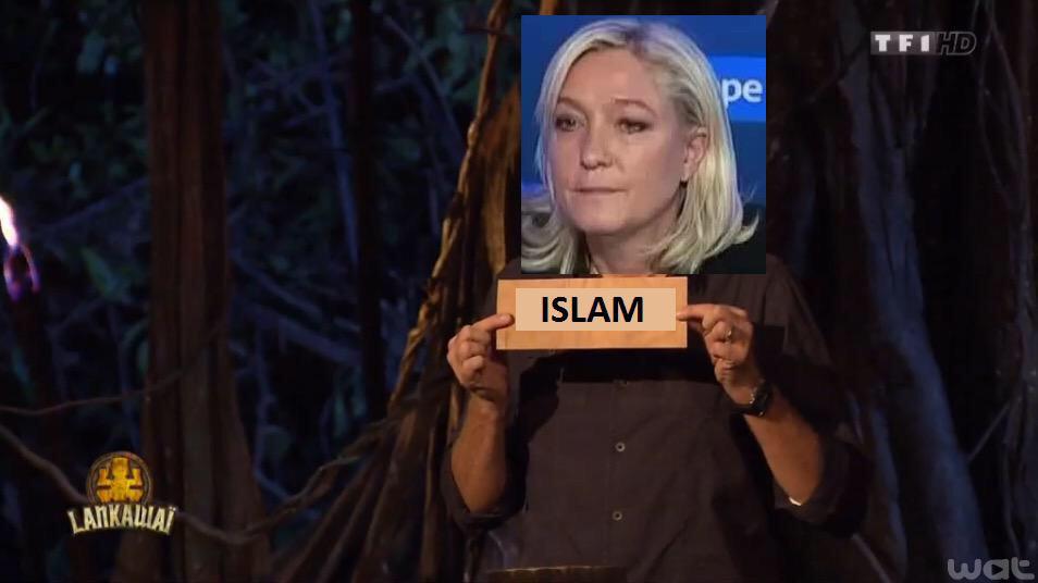 ScvrfvceV12's tweet image. Marine le Pen a Koh Lanta