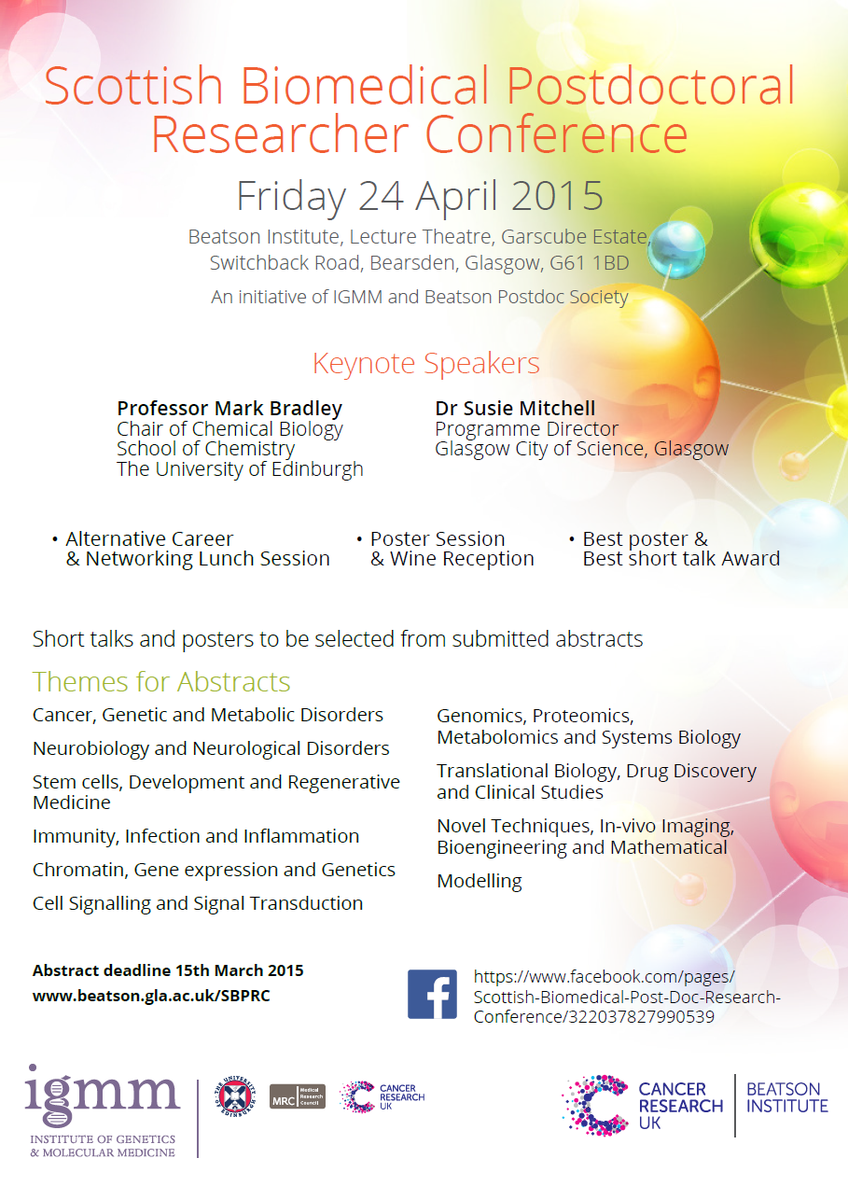cityofscience's tweet photo. Thanks @ScotsPostDocs for inviting our Susie as a Keynote Speaker at the 1st #SBPRC Conference #beatsoninstitute! http://t.co/bxusf14Ec1