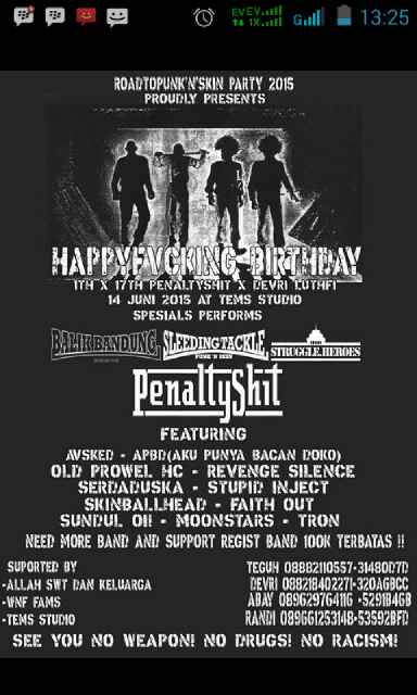 Hajar kaka <a href="/Struggleheroes/">StruggleHeroeƧ Oi!</a> <a href="/balikbandung_/">BalikbandunG_12</a> <a href="/SleedingTackle/">SLEEDING TACKLE Oi!</a> road to punk'n'skin party 2015