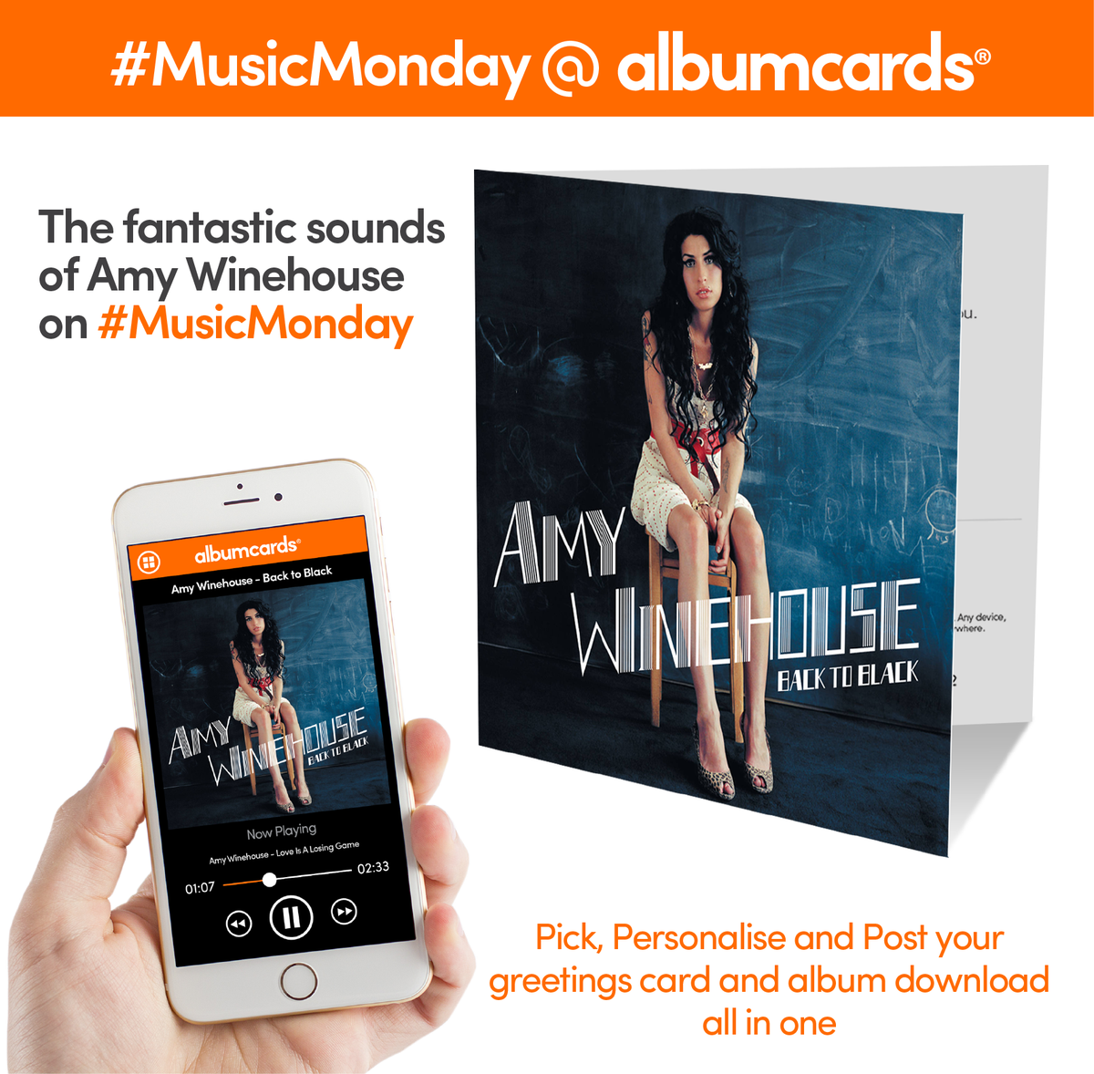 albumcards's tweet photo. How about a little bit of @amywinehouse ​ on a sunny #MusicMonday https://t.co/TpWDFePQz4 #gift #sayitwithalbumcards http://t.co/FdYxLPzUV6