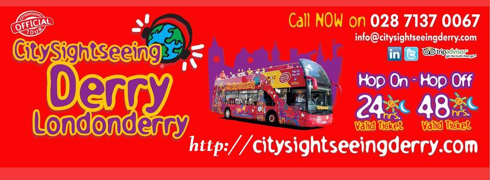 sightseeing5's tweet photo. #HOPONHOPOFF #CLOSEDTOPPER #RAINYDAYS #FULLYBRANDED #GPSMULTILINGUALTRIGGEREDSYSTEM #CITYBREAK #DERRYLONDONDERRY http://t.co/hJPnwn5XeL