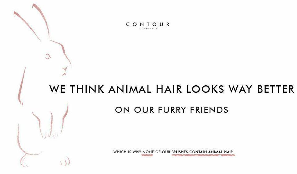 ContourCosmetic's tweet photo. All products including our brushes are animal friendly. #EqualityforAnimals http://t.co/GoCmOZde3j
