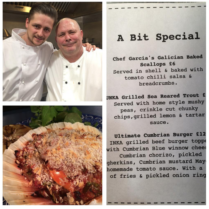 mjseafood's tweet photo. Finalist. @chrissara1 pictured with his #fishspecials board. #seafooduk #eatmorefish http://t.co/OmaKU1e3vg