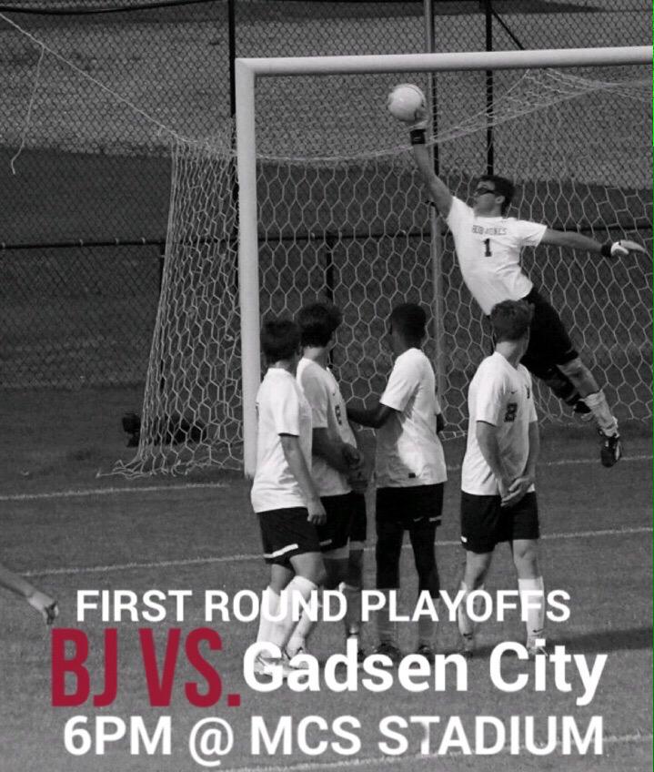 BjSection's tweet photo. Playoffs start tomorrow at 6. Everyone needs to come out and support our boys soccer team! #roadtostate http://t.co/os9dOydmsP