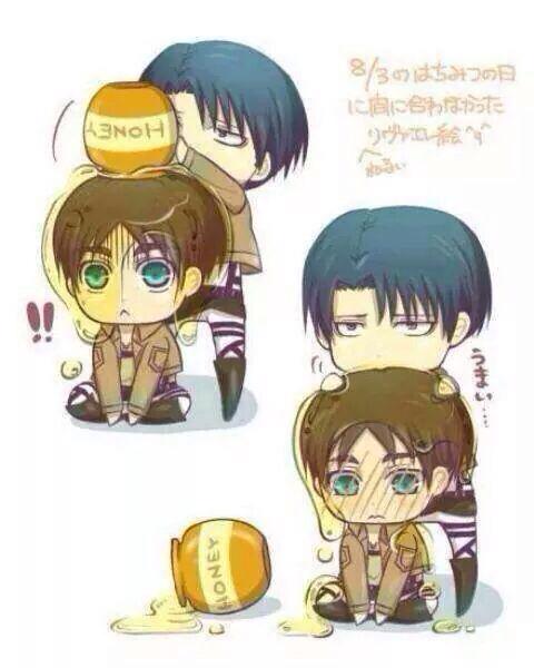 laskarfujoshi's tweet photo. Dont move!! Nyam nyam nyam, youre sweet eren 😌😌 -(c)artist #Hina http://t.co/sD6E0qZjns
