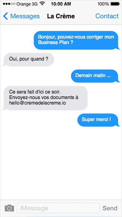 Clempowered's tweet photo. Crème de la Crème : nouveau #service à la demande par #SMS réalisé par des étudiants http://t.co/bceHlTW8hr http://t.co/IM7diDRIRx