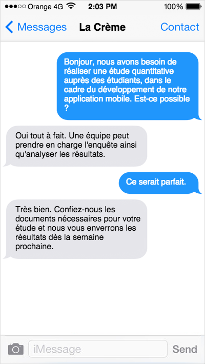 Crème de la Crème : nouveau #service à la demande par #SMS réalisé par des étudiants bit.ly/1KnD0kh
