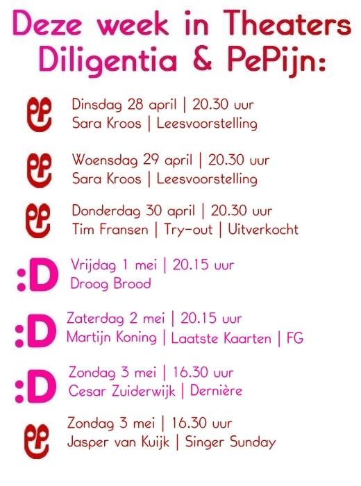 RT <a href="/Diligentia/">Diligentia</a>: Deze week in Theaters Diligentia en PePijn:
(kaarten: diligentia-pepijn.nl )