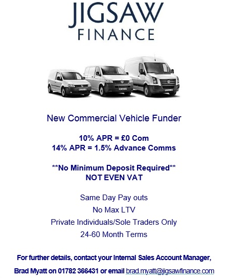Jigsaw_Finance's tweet photo. Jigsaw Finance have a new Commercial Vehicle Funder! #clickformoredetails http://t.co/XFzpw1R7bi