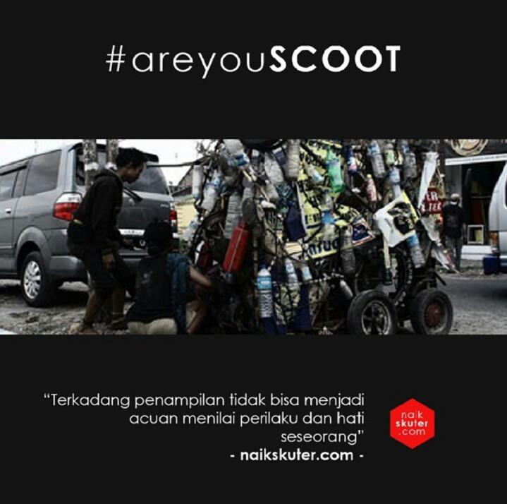 Terkadang penampilan tidak bisa menjadi acuan menilai perilaku dan hati seseorang <a href="/naikskuter/">Sibuk</a> #areyouscoots