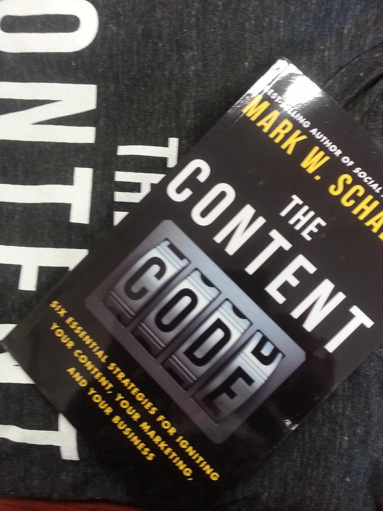 brandacity's tweet image. I am cracking the #ContentCode w/ @markwschaefer