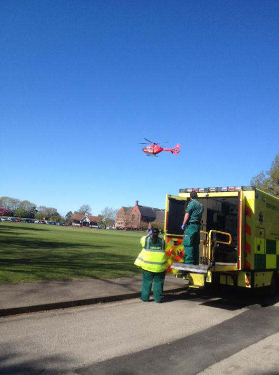 cheshirepolice's tweet photo. Thanks to @NWAmbulance and @nwairambulance for their support in #Sandbach this morning. pic via @graeme1spencer http://t.co/trii9s0MOZ