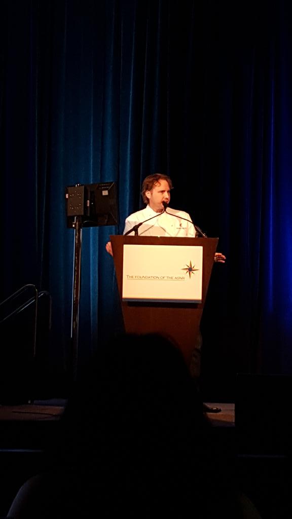 gabennet's tweet photo. Alinea chef @gachatz notices white spot on his tongue that was found to be squamous cell carcinoma. #ASNR15 http://t.co/ghwM6sInMQ