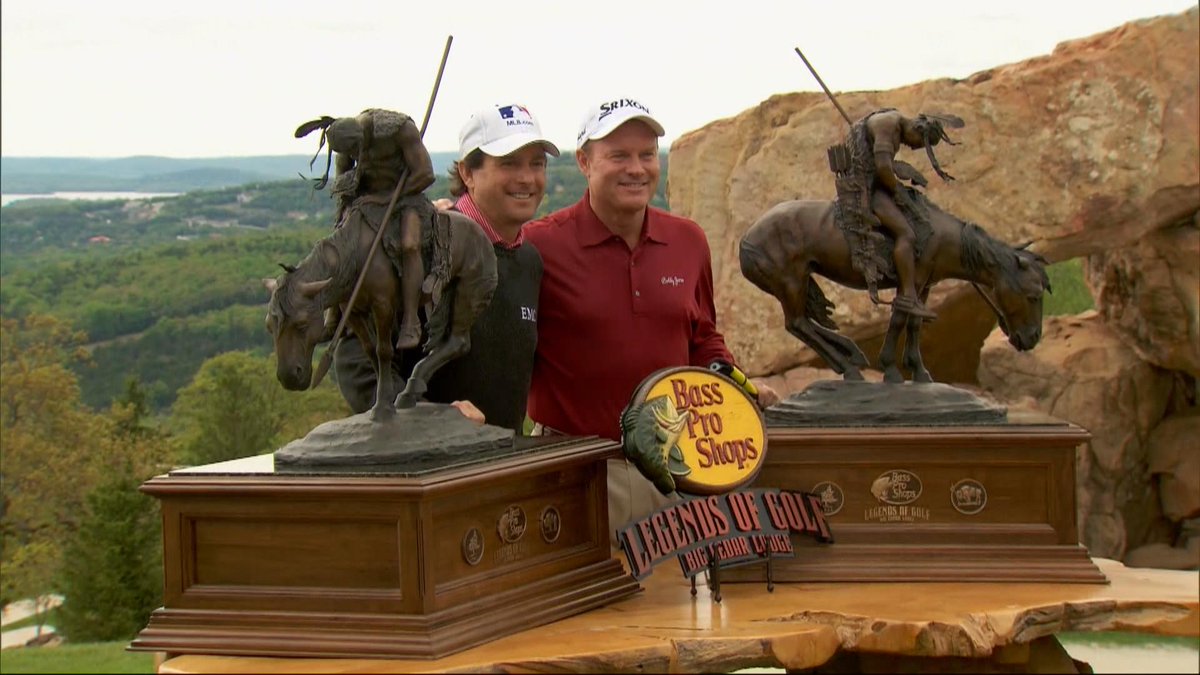 GolfChannel's tweet photo. Two to Tango: Billy Andrade &amp; Joe Durant team up to win the @BassProLegends title: http://t.co/ThrnW8bljr http://t.co/Q4bt86KJbX