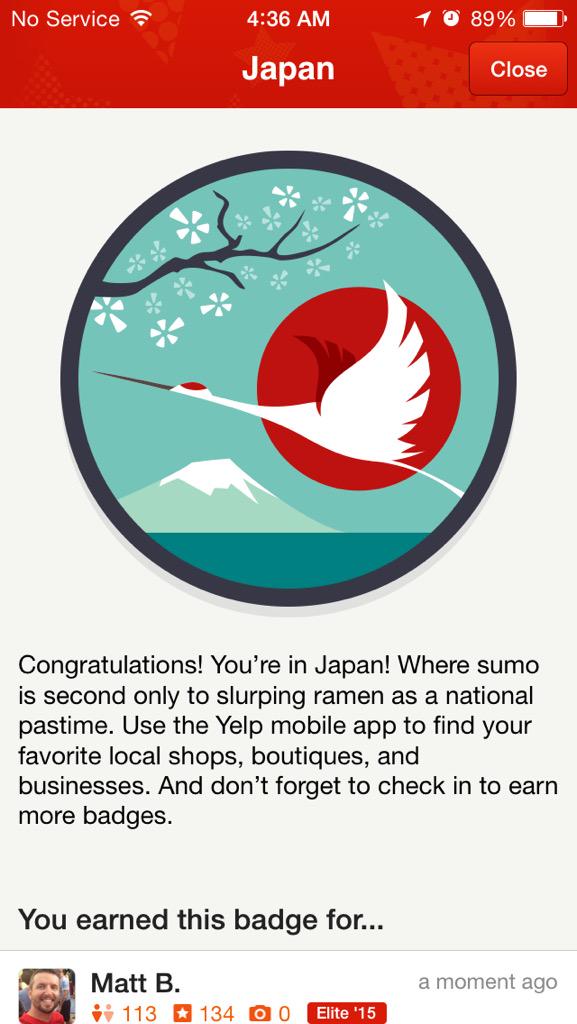 MattsTwitlife's tweet photo. Here's a exotic badge we don't see everyday @YelpTampaBay http://t.co/Zr76hMtcu2