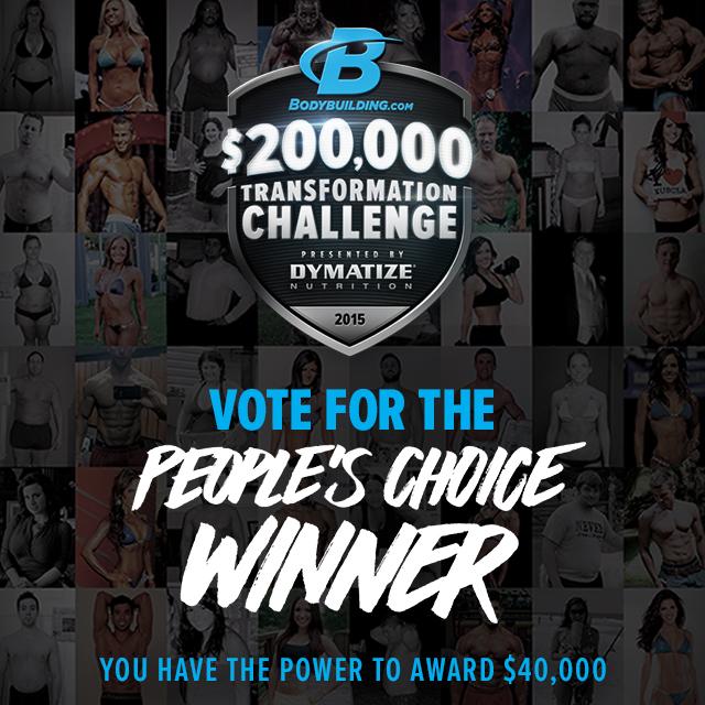 Bodybuildingcom's tweet photo. We've narrowed it down! You have the power to award $40,000, VOTE NOW! #200KTransform http://t.co/kYJ4jxuCCX http://t.co/yiCNVw2HQD
