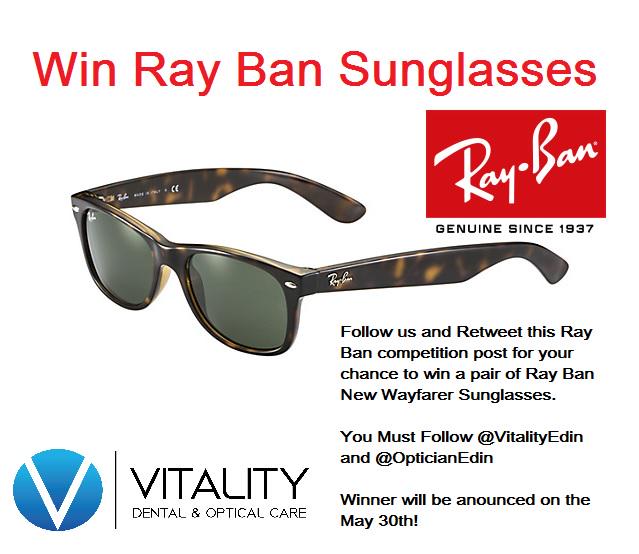 Vitalityedin's tweet photo. #Win @Ray_Ban Sunglasses! Follow @VitalityEdin @OpticianEdin then retweet this post to enter #competition #Edinburgh http://t.co/mMCsATDD86