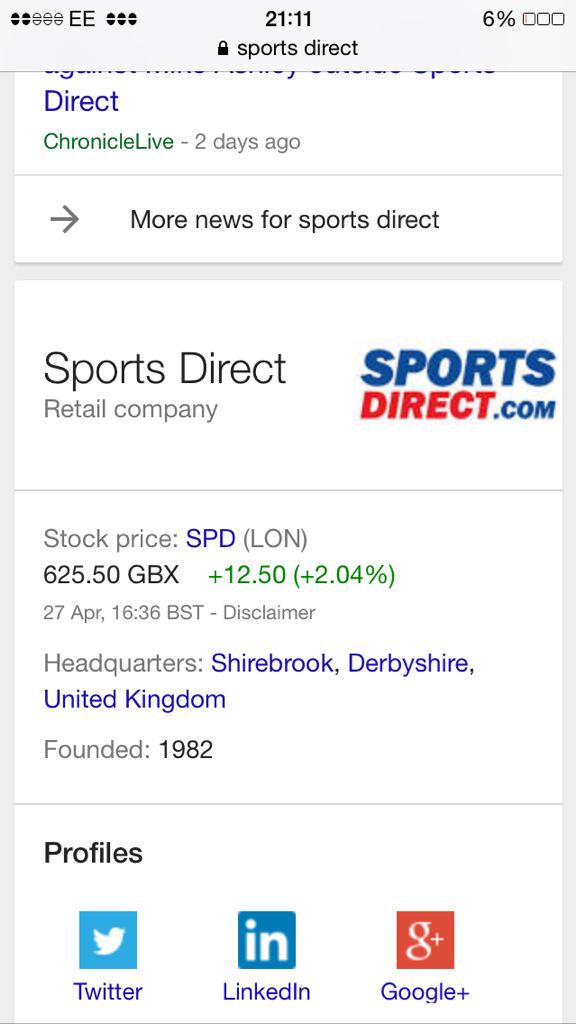 L_Meezey15's tweet image. Shares went up #SecretsofSportsDirect