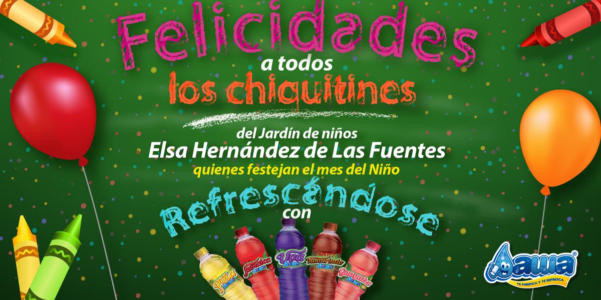 ¡Tú también festeja el mes del niño con #AWA! 
Llámanos 7321111
#AguaPurificada #Torreón