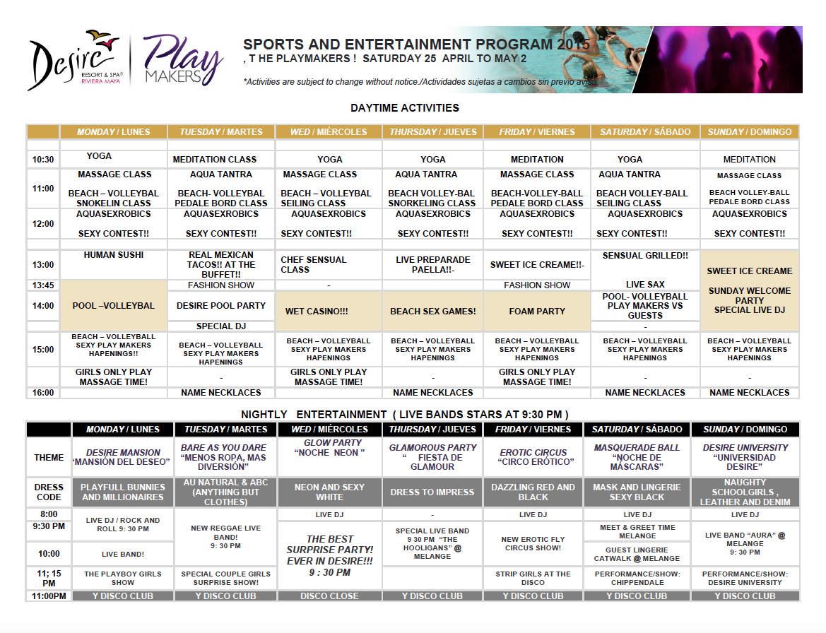 DesireResorts's tweet image. A week full of sensual fun #MondayMotivation Check our #ActivitiesProgram #DesireResort blog.desireresorts.com/weekly-activit…