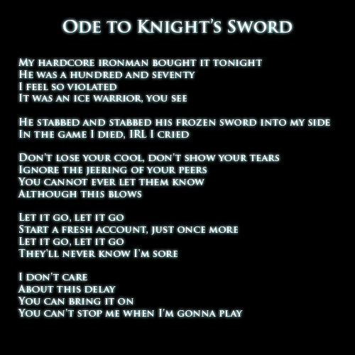 RuneScape's tweet photo. We're repulsed, yet in awe of @JagexJack's songwriting talents.

#TheColdNeverBotheredMeAnyway http://t.co/x3063YFINo