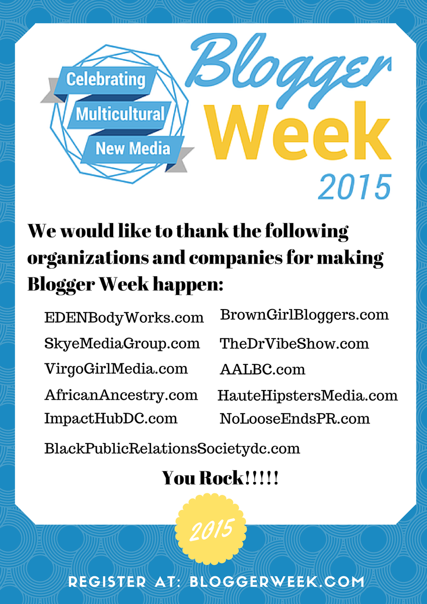 JoinBBC's tweet photo. THANK YOU from #BloggerWeek! @BrownGirlBlogs @VirgoGirlMedia @nleprfirm @HHipstersMedia http://t.co/fuhfrruloS