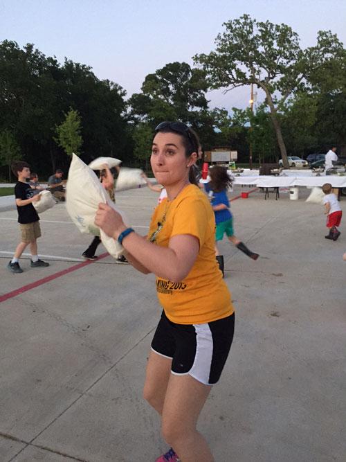 FaithLutheranTX's tweet photo. Pillow Fight! Ending the celebration at Briarwood with some family fun! #ntnl15 #faith5 @faithinkubators http://t.co/QZR5WpWQo8