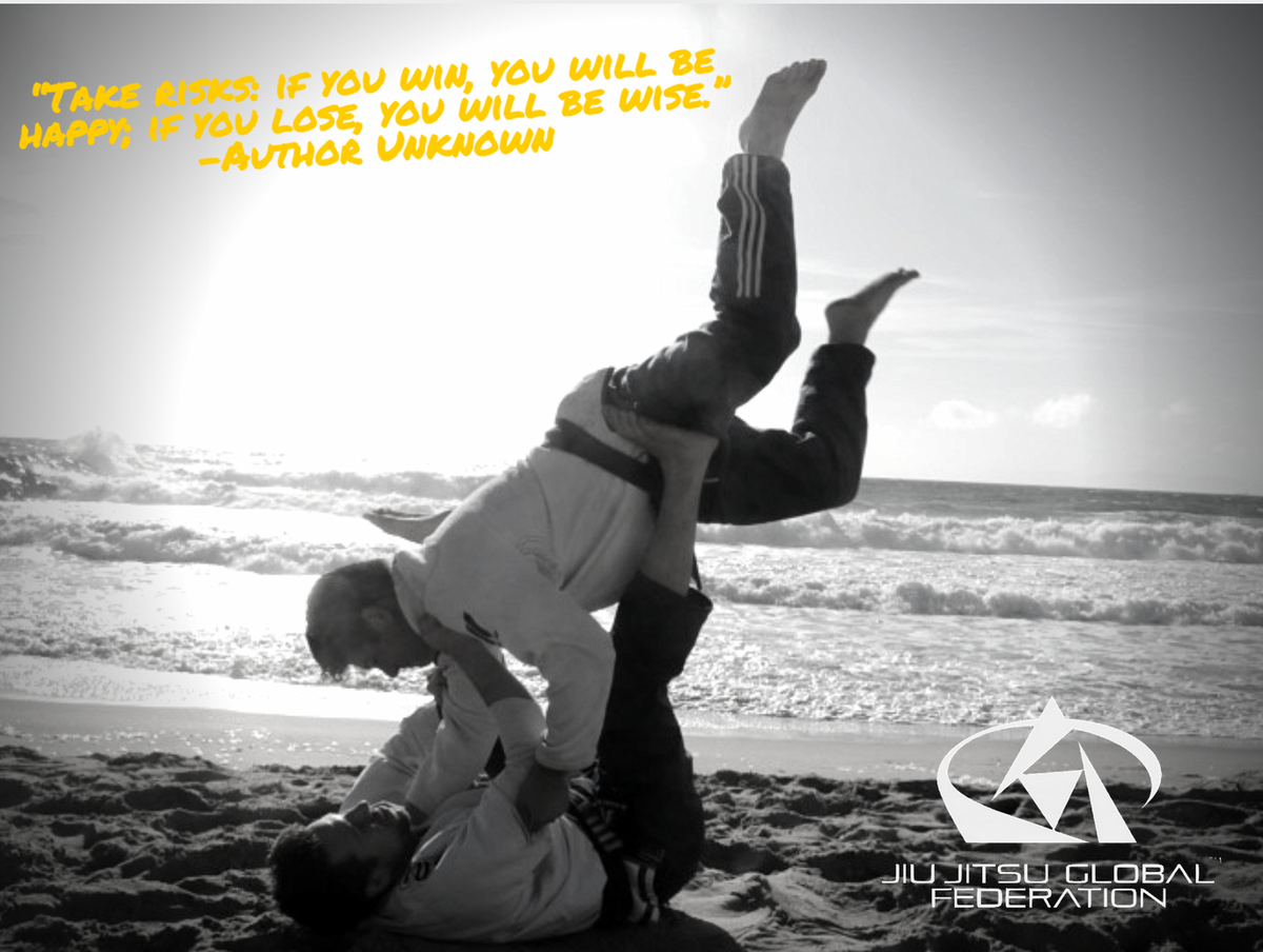 “Take risks: if you win, you will be happy; if you lose, you will be wise.” -Unknown <a href="/RenzoGracieBJJ/">Renzo Gracie</a> @AOJacademy