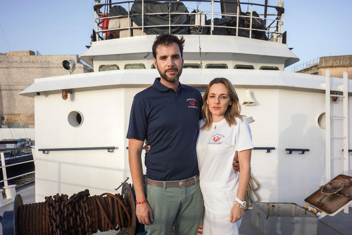 indy100's tweet photo. The couple spending millions of their own money to save migrants in the Mediterranean http://t.co/LZ7TulVy0i http://t.co/OTtWQHFnmx