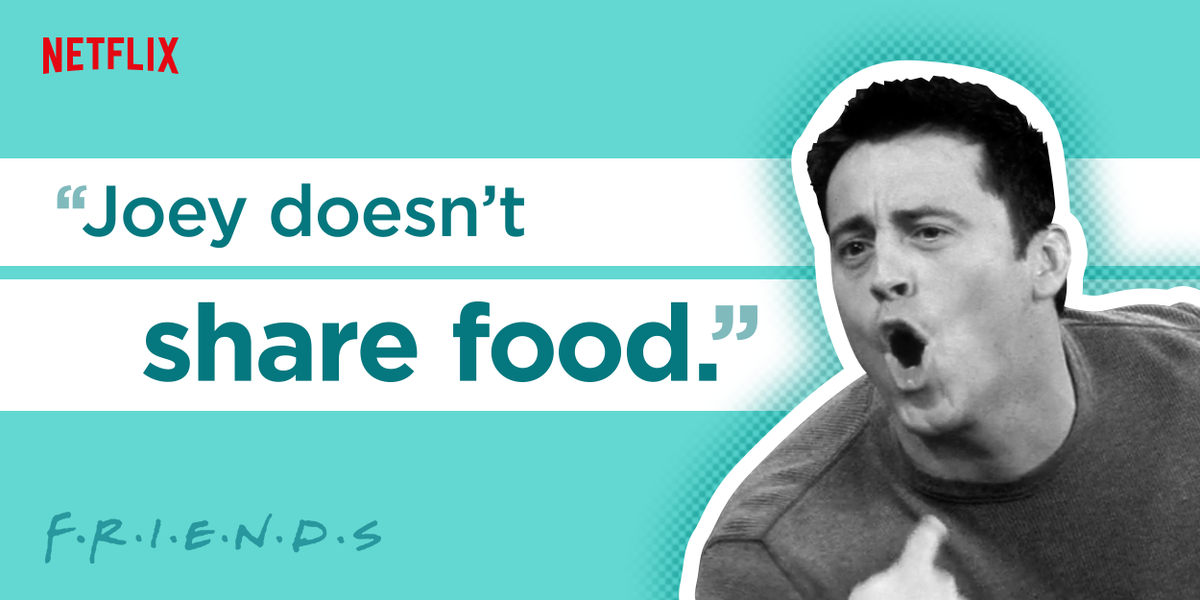 netflix's tweet photo. “The fridge broke, so I had to eat everything.” #Friends http://t.co/iGnES1P4NU