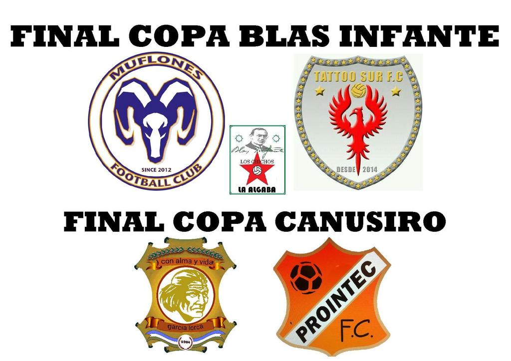 ligachichos's tweet image. Estos son los finalistas de Copa 
@MuflonesFC vs @tattoosur 
@garcia1lorca vs @Prointec1