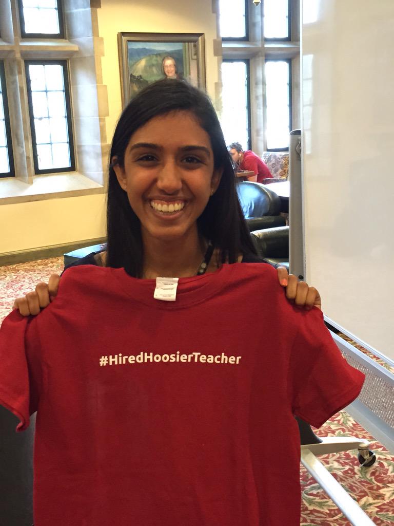 IUSchoolofEd's tweet photo. MT @IU_OTE: Zahra Lalani wasn't gonna be left out. She got the offer! Congrats! #InterviewDay15 #HiredHoosierTeacher http://t.co/FHgtqQ3Wu6