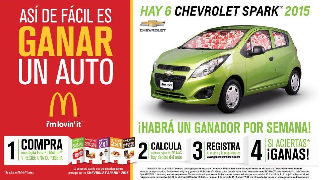 Autonovachevro's tweet photo. Así de fácil es ganar un #Chevrolet #Spark con Mcdonald´s. http://t.co/gsgOWk3HOx