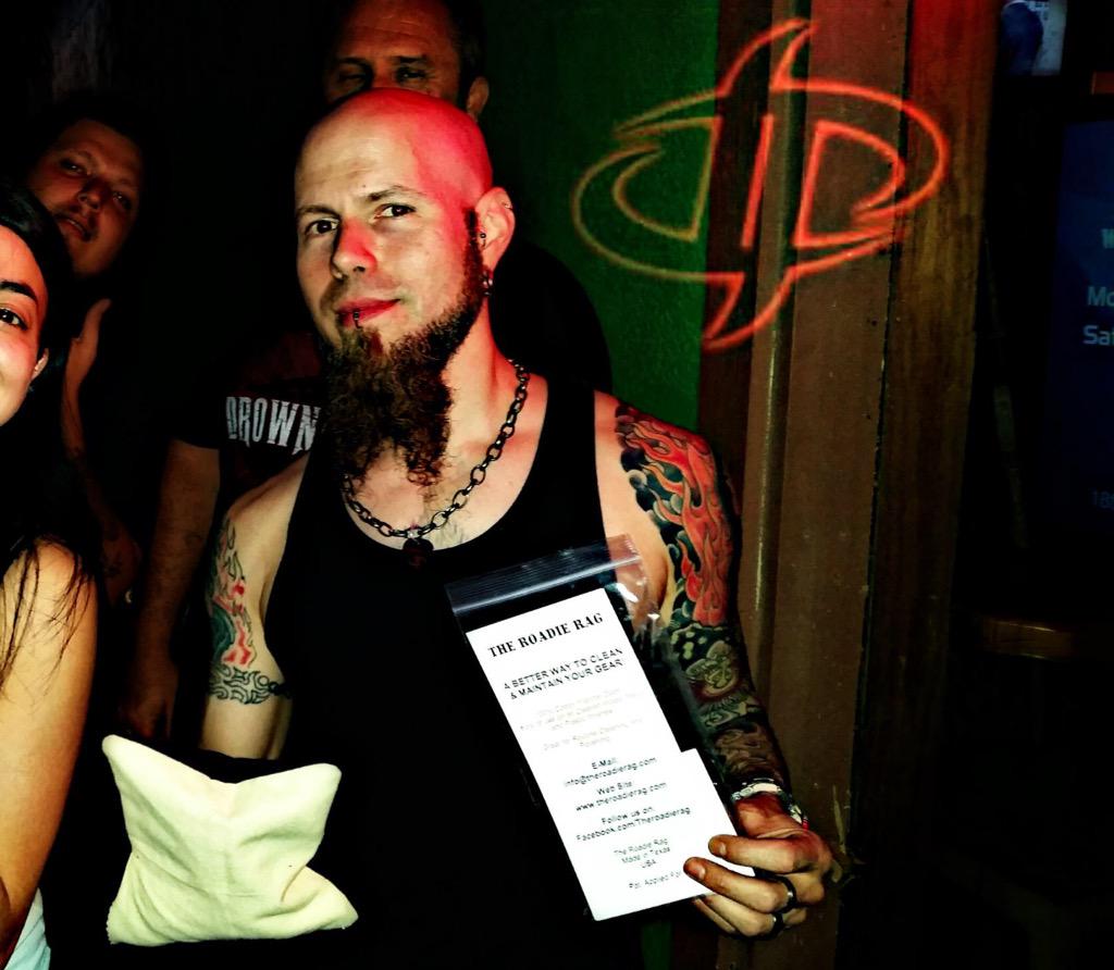 TheRoadieRag's tweet image. On tour w/ C.J. Pierce of platinum selling Drowning Pool #drowingpool theroadierag.com