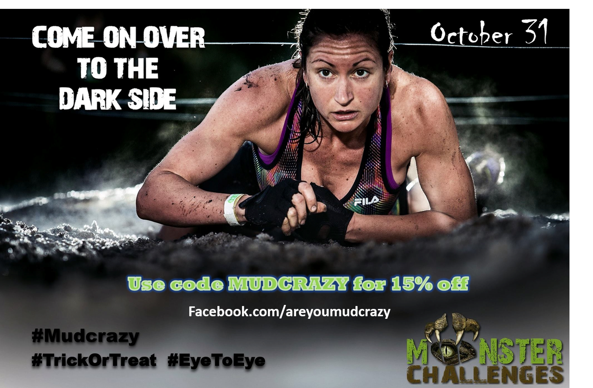 AreYouMudCrazy's tweet photo. New #Promocode alert! @MONSTERMUDRUN 15% off. Use code MUDCRAZY #mudcrazy #discount #ocr #MonsterChallenges #mudrun http://t.co/DJoSF7hpoA