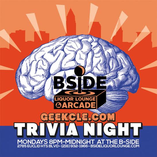 BSideCoventry's tweet image. #TriviaNight w @GeekCLE TONIGHT MONDAY 4/27 at B Side @BSideArcade!! #GeekCLE #BSideArcade #Cleveland #Coventry
